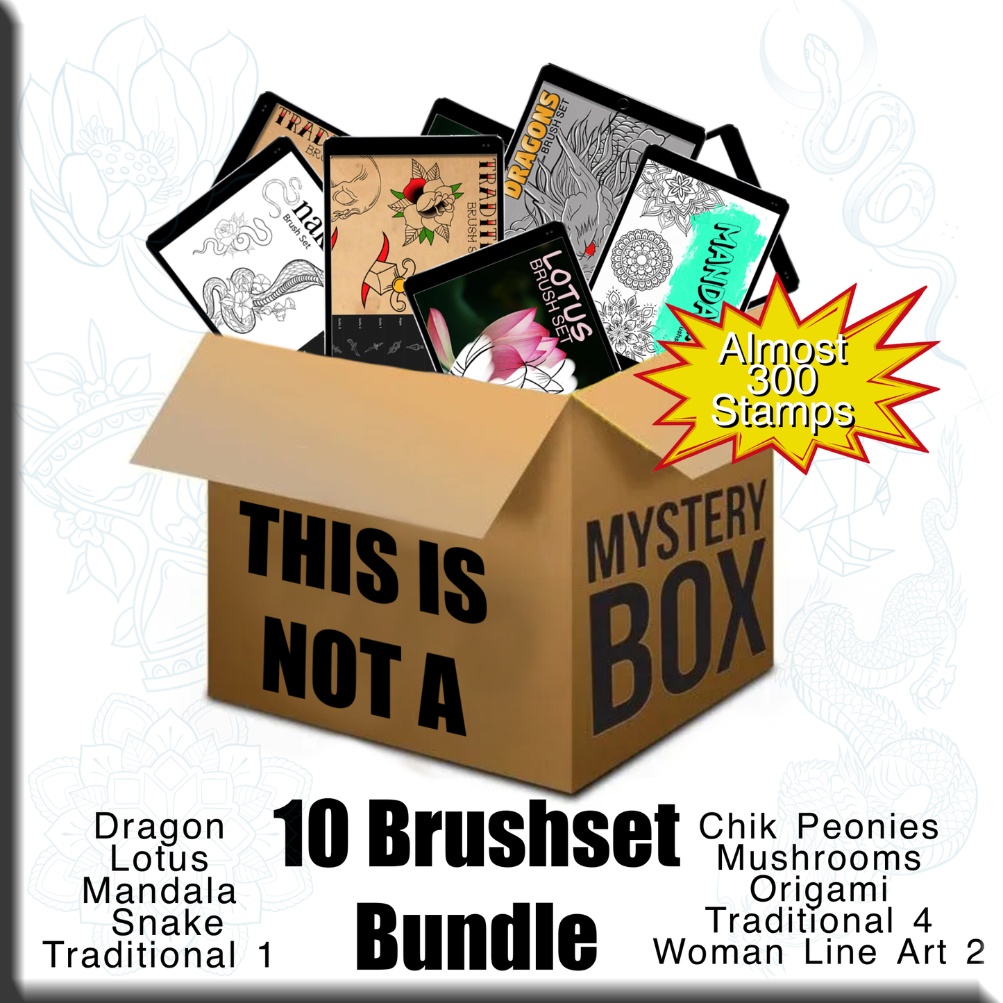 10 Set Bundle - PROCREATE BRUSH SET for iPad
