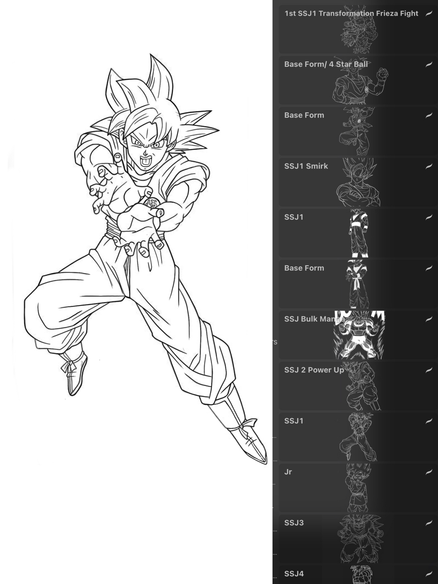 Goku - PROCREATE BRUSH SET for iPad