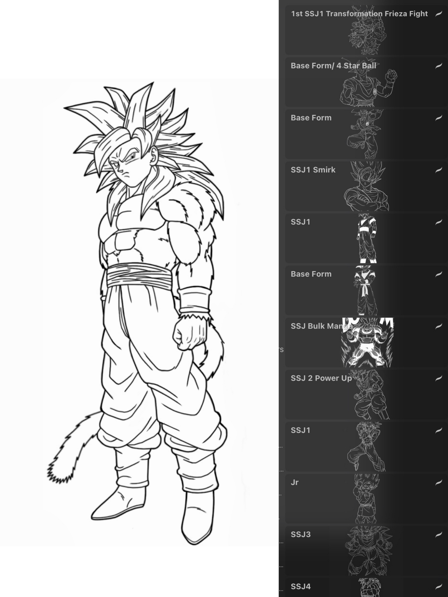Goku - PROCREATE BRUSH SET for iPad