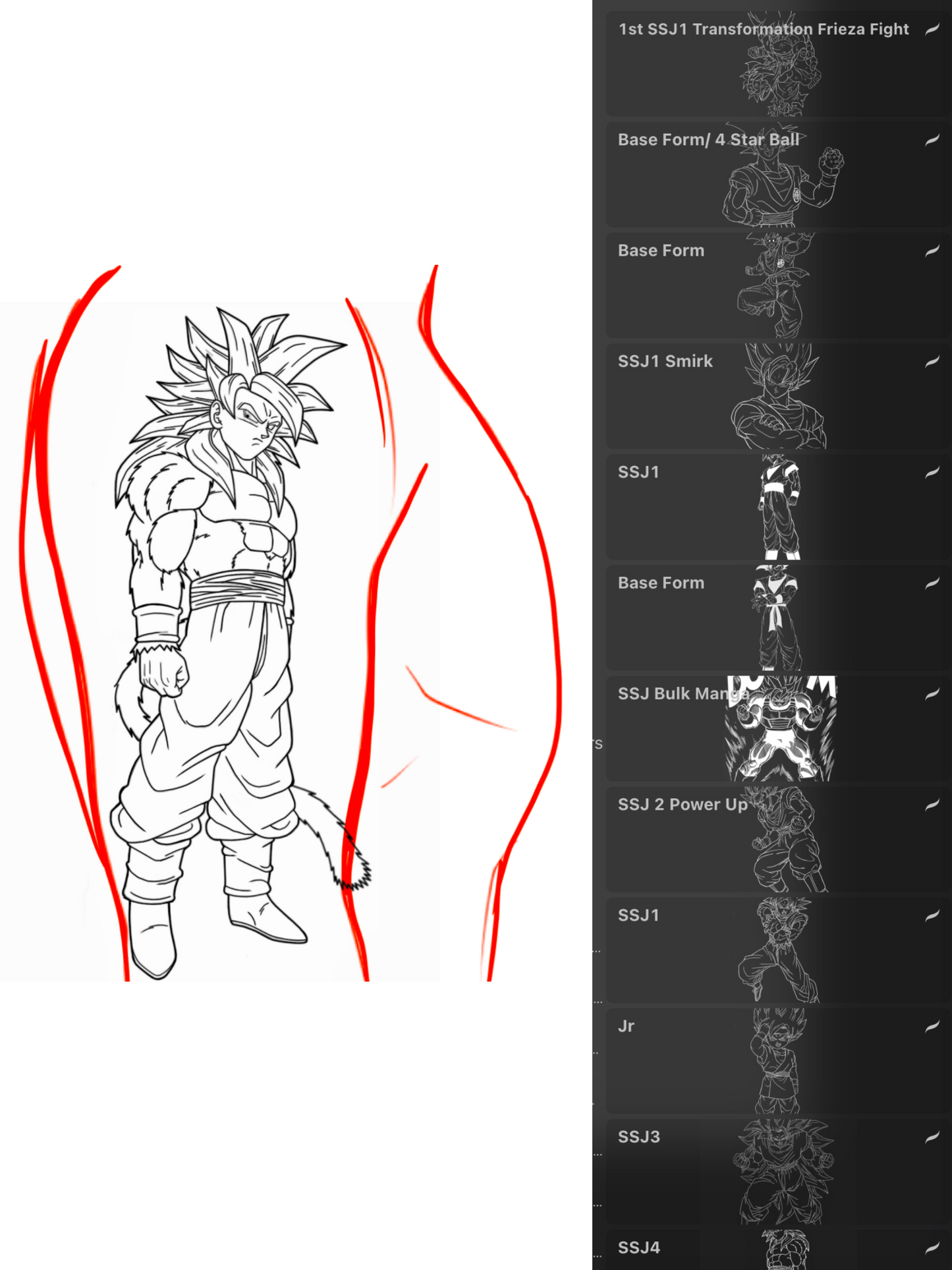 Goku - PROCREATE BRUSH SET for iPad