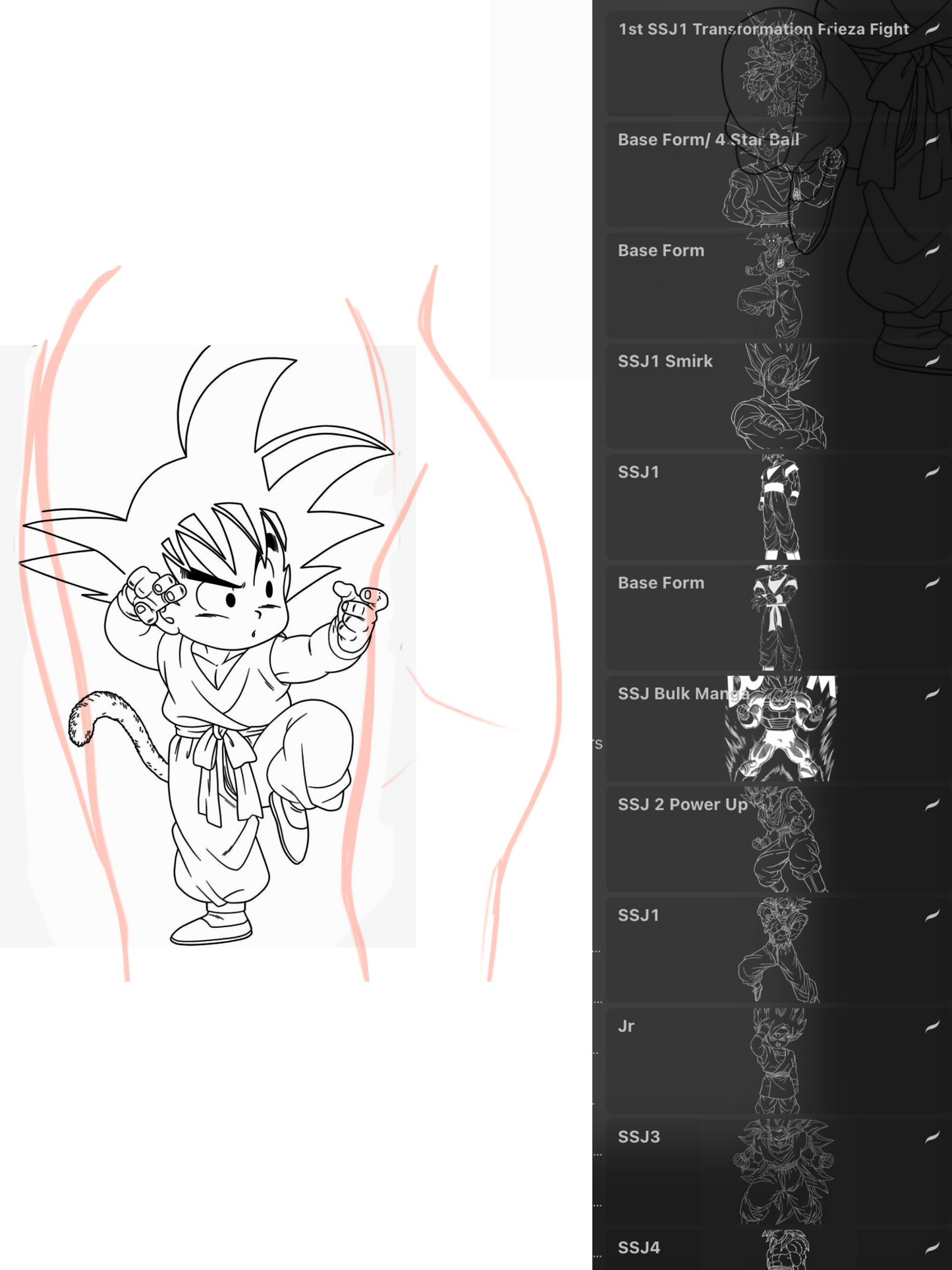Goku - PROCREATE BRUSH SET for iPad