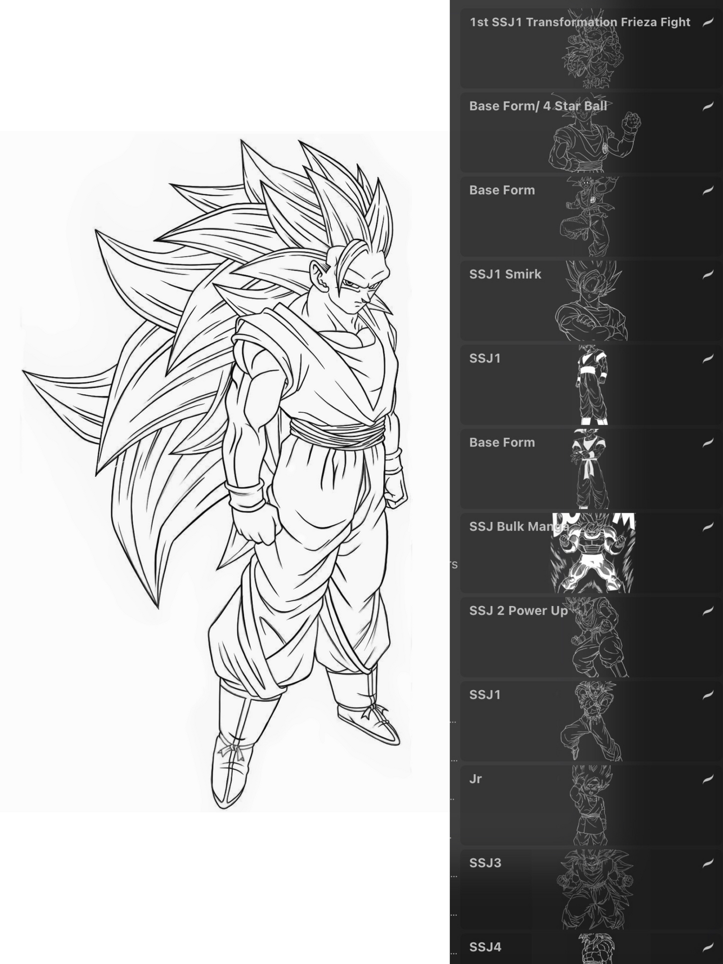 Goku - PROCREATE BRUSH SET for iPad