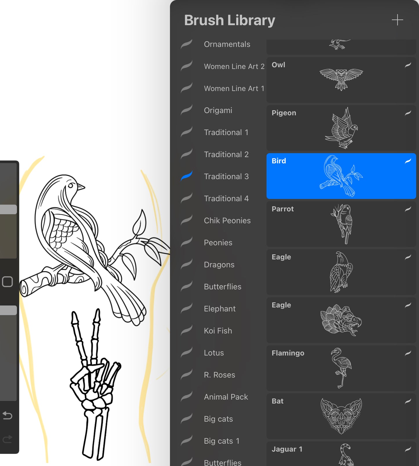 Traditional 3 - PROCREATE BRUSH SET for iPad