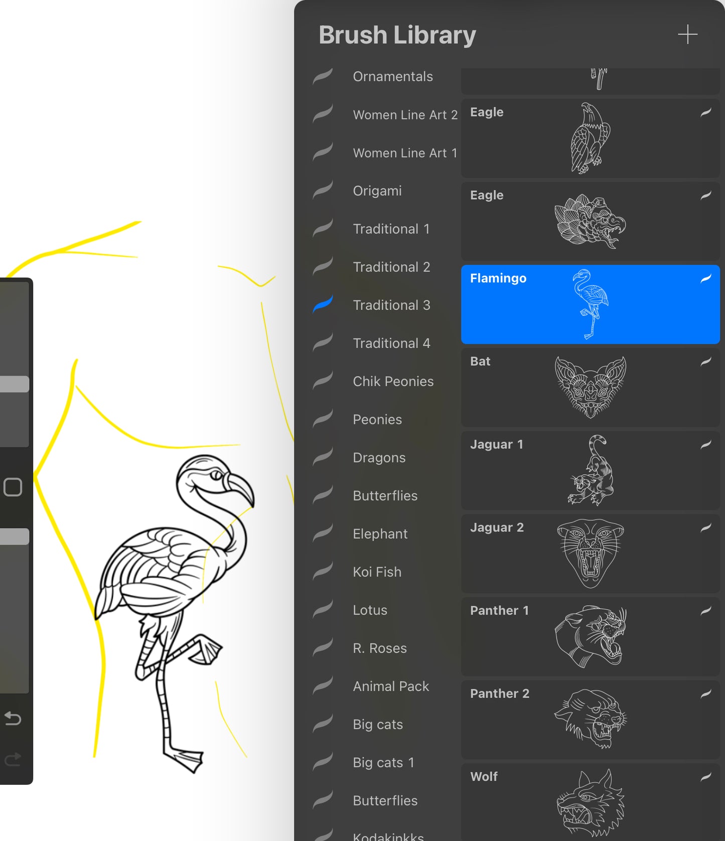Traditional 3 - PROCREATE BRUSH SET for iPad