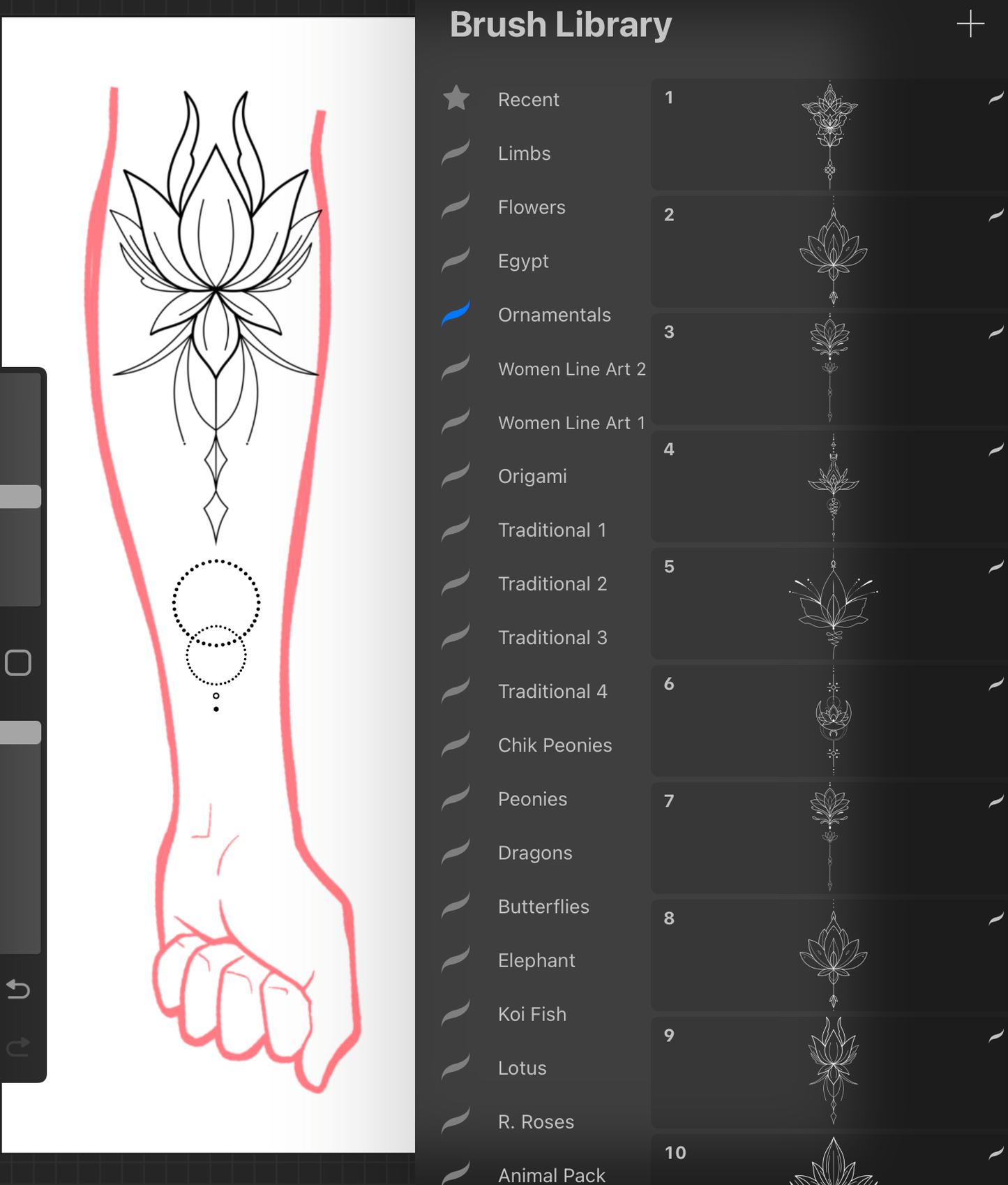 Ornamental - PROCREATE BRUSH SET for iPad