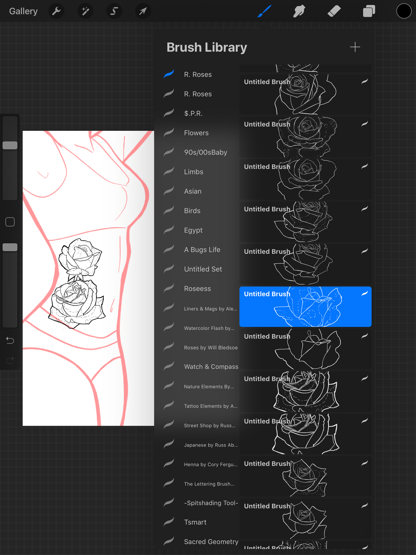 Realistic Roses Deluxe Pack- PROCREATE BRUSH SET for iPad