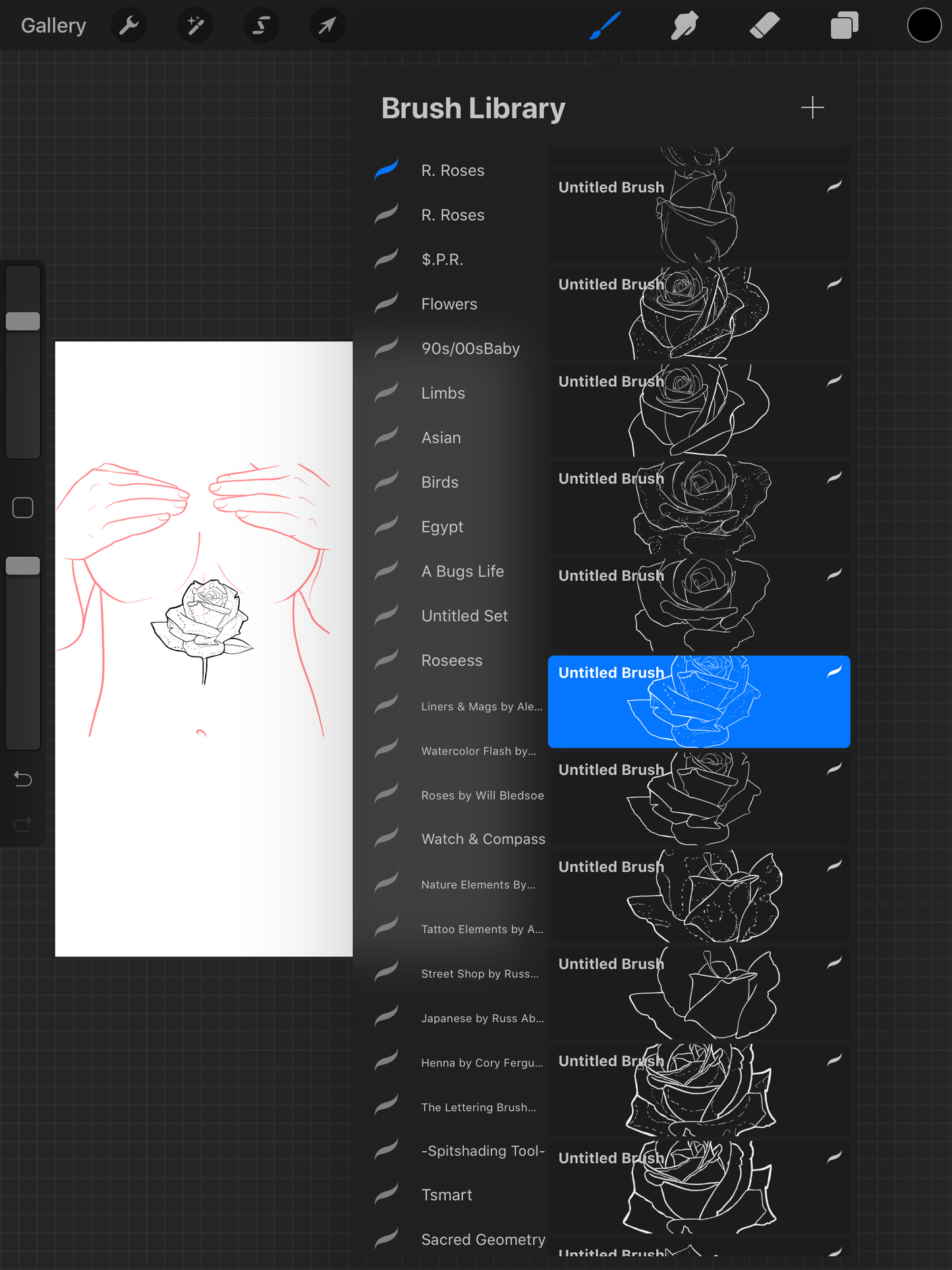 Realistic Roses Deluxe Pack- PROCREATE BRUSH SET for iPad