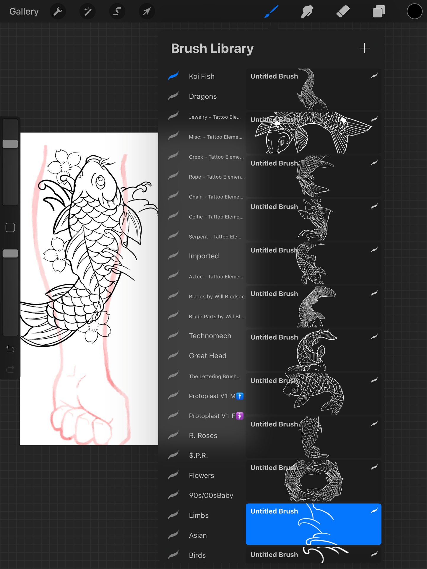 Koi Fish - PROCREATE BRUSH SET for iPad