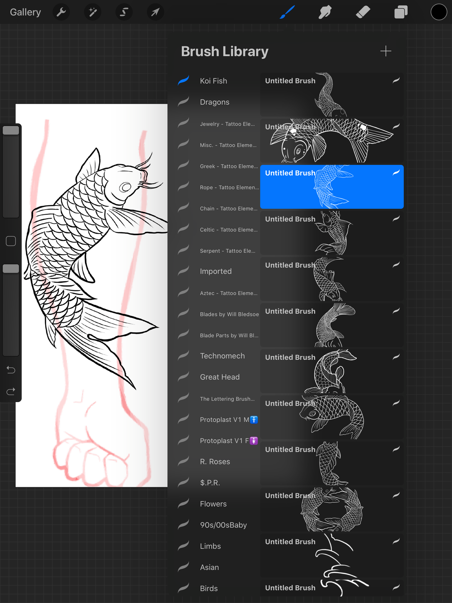 Koi Fish - PROCREATE BRUSH SET for iPad