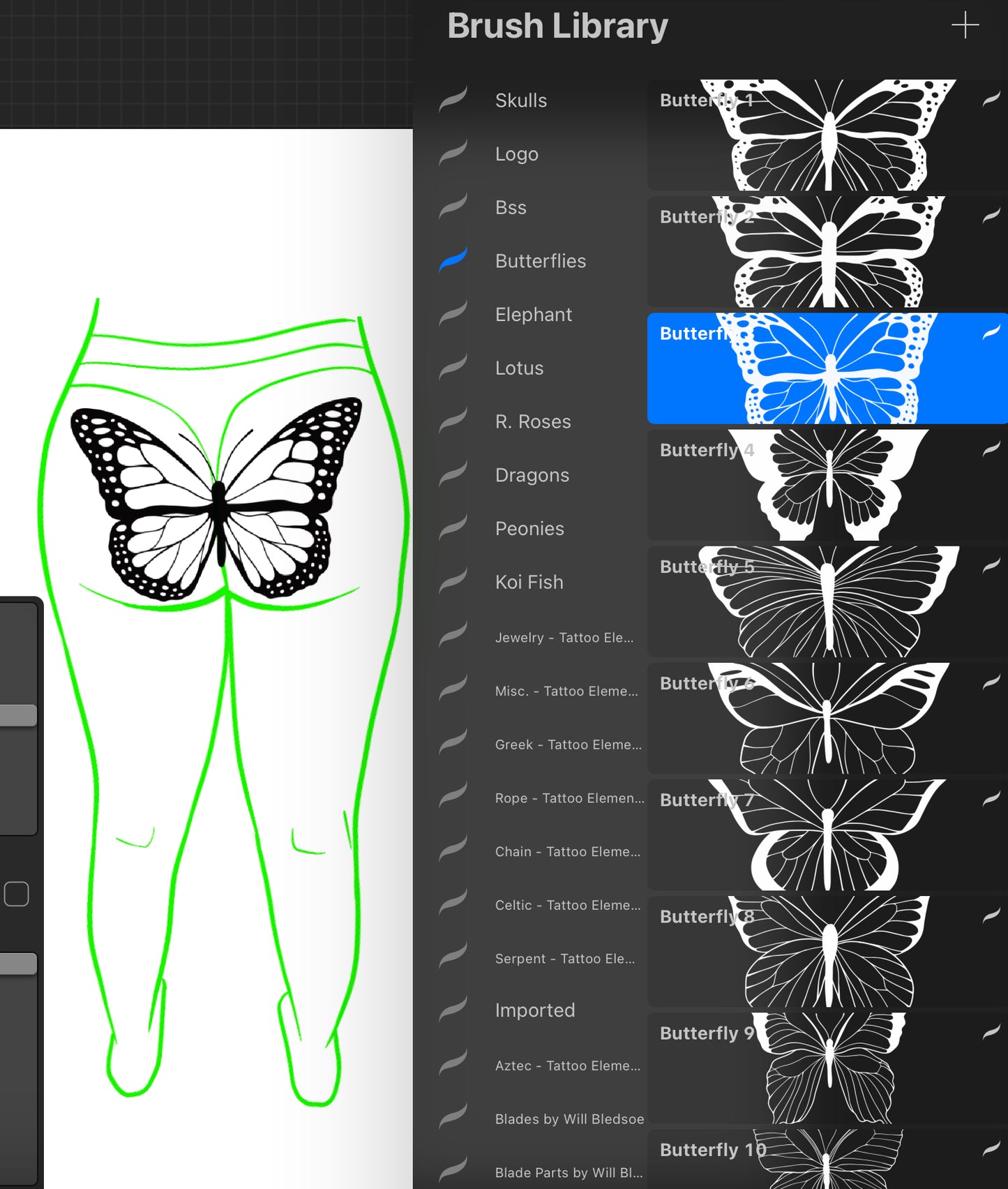 Butterflies - PROCREATE BRUSH SET for iPad