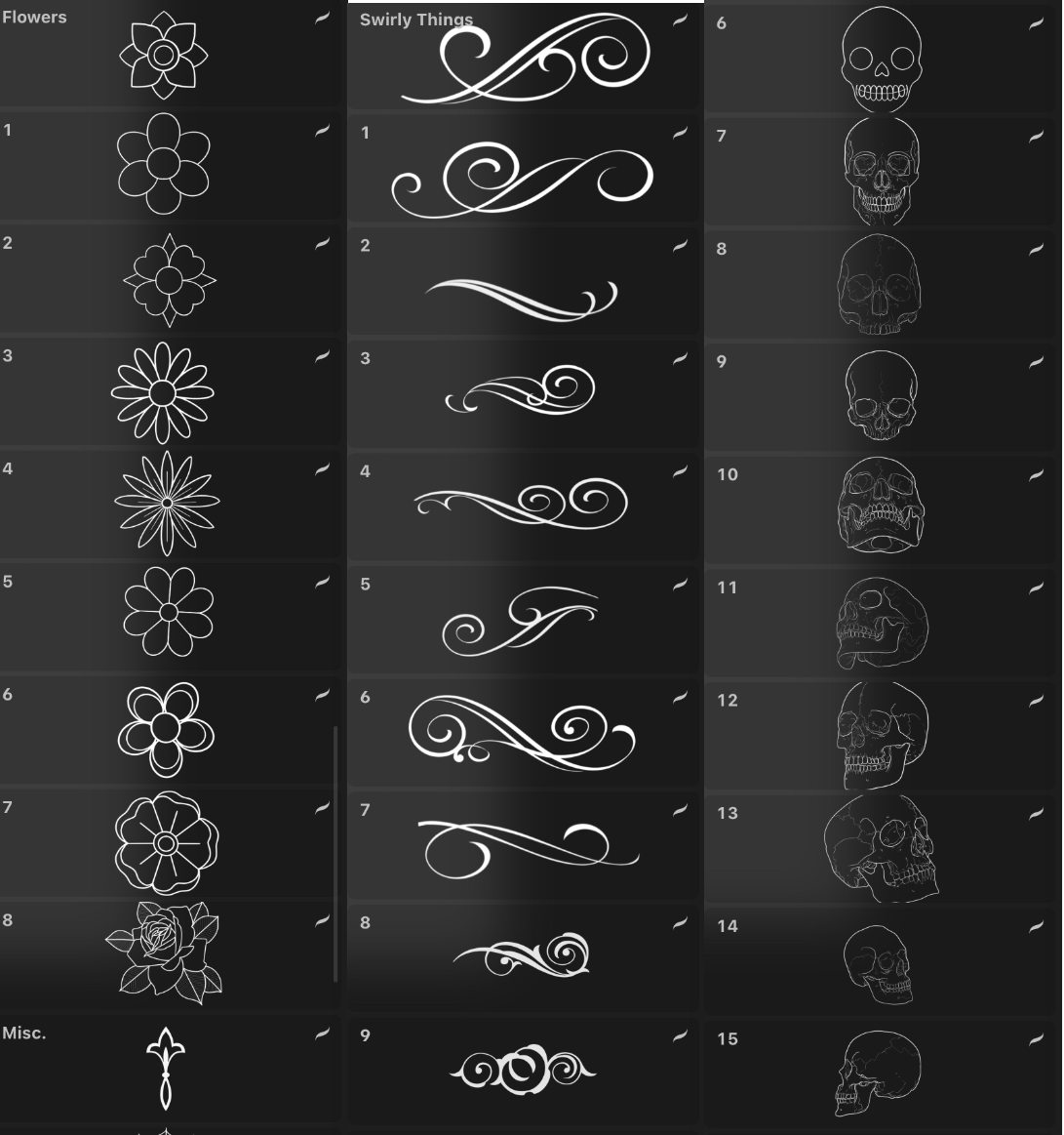 Sugar Skull Creator - PROCREATE BRUSH SET for iPad