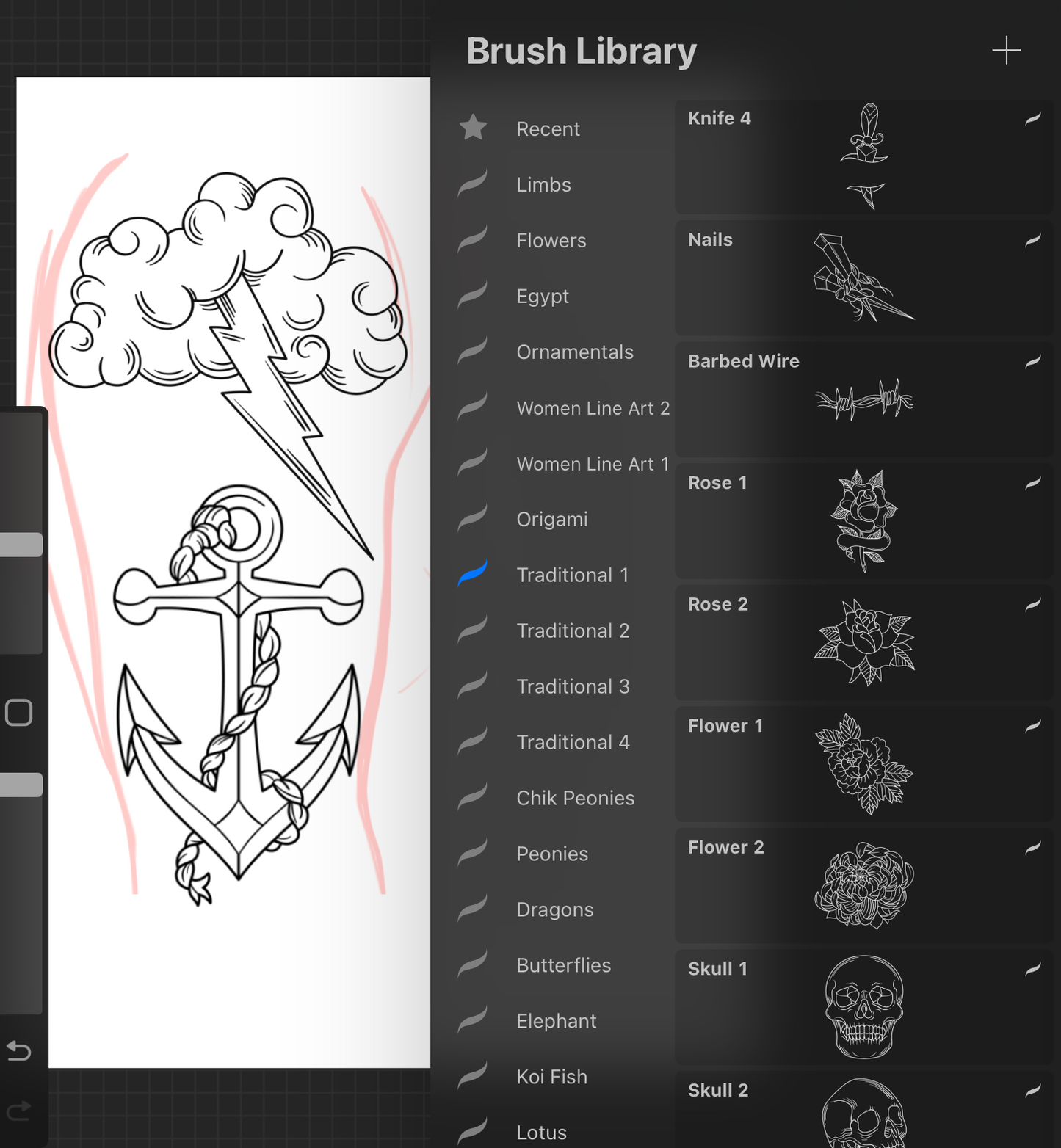 Traditional - PROCREATE BRUSH SET for iPad