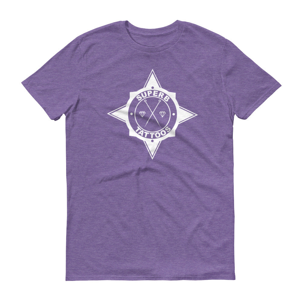 White Superb Tattoos Badge - T-Shirt