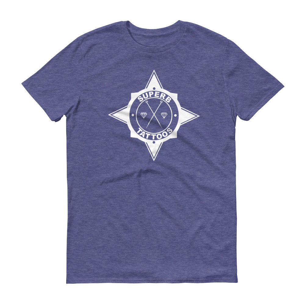 White Superb Tattoos Badge - T-Shirt