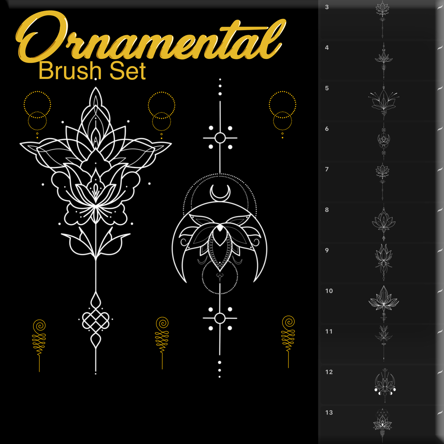 Ornamental - PROCREATE BRUSH SET for iPad