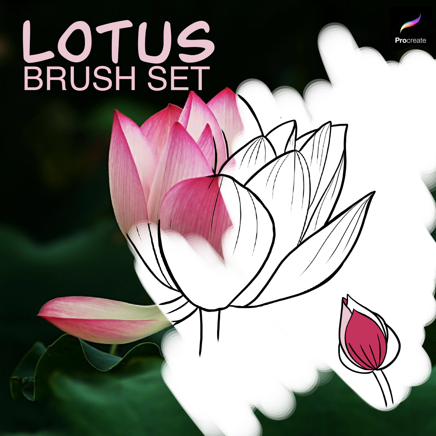 Lotus - PROCREATE BRUSH SET for iPad
