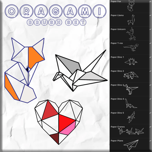 Origami - PROCREATE BRUSH SET for iPad
